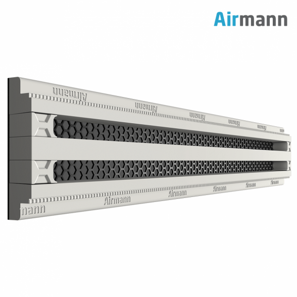 Oro difuzorius Airmann LINE 2 plyšių gipsinis priglaistomas 8